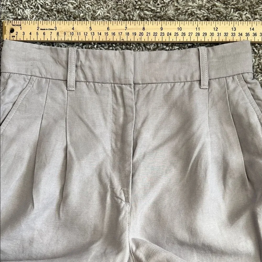 NWOT Aritzia Wilfred London Grey Linen Blend Wider the Effortless Pant in Size 6